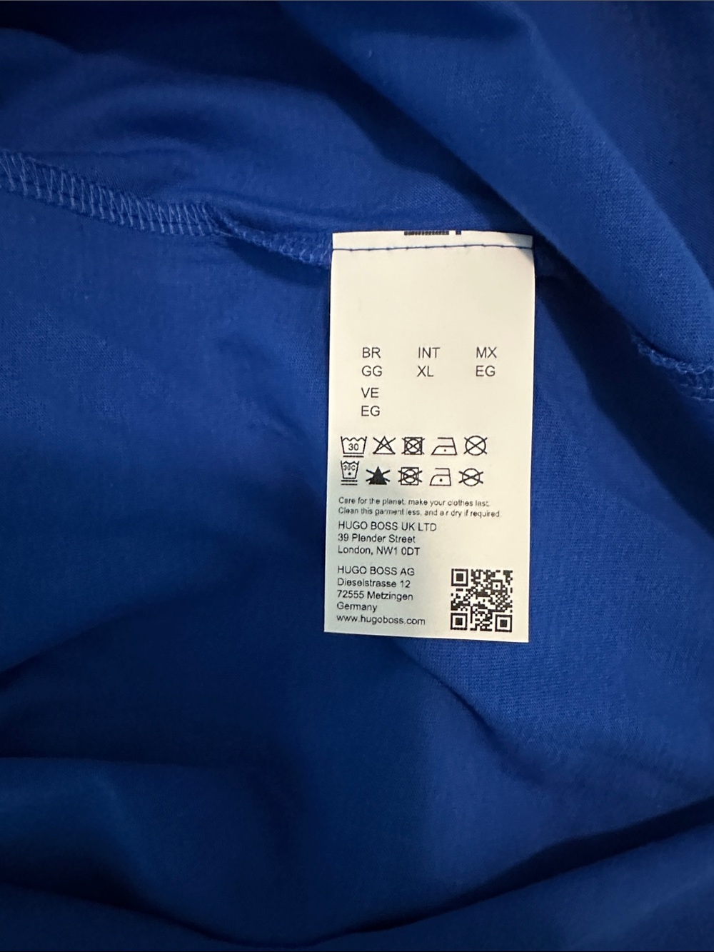 HUGO Men's Blue Smiley Graphic T-Shirt - Picture 7 of 7